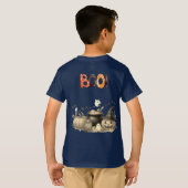 Niedlich Ghost & Pumpkin BOO Kinder Halloween T - T-Shirt (Schwarz voll)