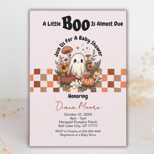 Niedlich Ghost & Pumpkin Fall Halloween Kinderdusc Einladung