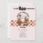 Niedlich Ghost & Pumpkin Fall Halloween Kinderdusc Einladung (Vorderseite)