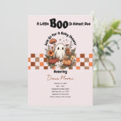 Niedlich Ghost & Pumpkin Fall Halloween Kinderdusc Einladung (Stehend Vorderseite)