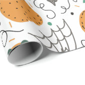 Niedlich Ghost Pumpkin Halloween Doodles Illustrat Geschenkpapier (Rolleneckpunkt)
