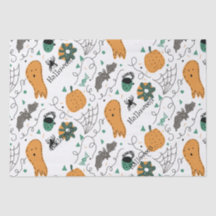 Niedlich Ghost Pumpkin Halloween Doodles Illustrat