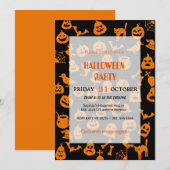 Niedlich Ghost & Pumpkin Halloween Einladung (Vorne/Hinten)