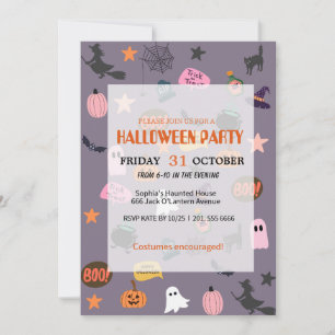 Niedlich Ghost & Pumpkin Halloween Einladung
