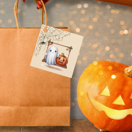 Niedlich Ghost Pumpkin Halloween Geschenkanhänger