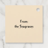 Niedlich Ghost Pumpkin Halloween Geschenkanhänger (Rückseite)