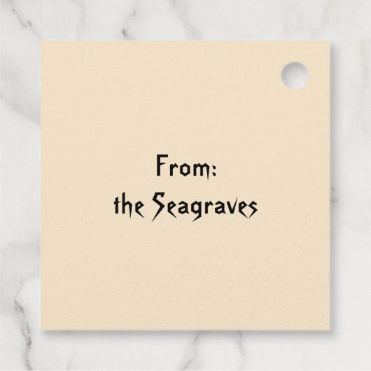 Niedlich Ghost Pumpkin Halloween Geschenkanhänger (Rückseite)