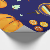 Niedlich Ghost Pumpkin Halloween Holiday Geschenkpapier (Ecke)