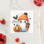 Niedlich Ghost Pumpkin Halloween Holiday Serviette (Beispiel)
