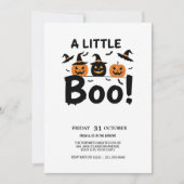 Niedlich Ghost & Pumpkin Halloween-Party Einladung (Vorderseite)