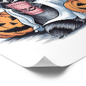 Niedlich Ghost Pumpkin Halloween Raccoon Kostüm Ra Poster (Ecke)