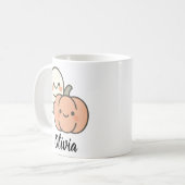 Niedlich Ghost Pumpkin Halloween Tasse Personalisi (Vorderseite Links)