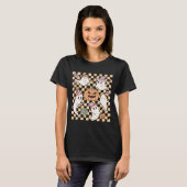 Niedlich Ghost Pumpkin Retro Halloween T-Shirt (Vorne ganz)