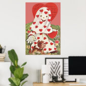 Niedlich Ghost Puppy Hund HerzValentine Poster (Heimbüro)