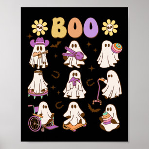 Niedlich Ghost-Quadrat Halloween inklusives Kostüm Poster
