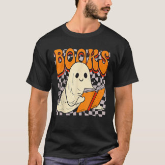 Niedlich Ghost Read Books Funny Librarian Teachhal T-Shirt