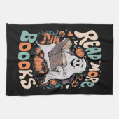 Niedlich Ghost Read More Books Lehrerin Halloween Geschirrtuch (Horizontal)