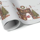 Niedlich Ghost Reading Book Christmas Reading Geschenkpapier (Rolleneckpunkt)