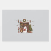 Niedlich Ghost Reading Book Christmas Reading Geschenkpapier Set (Vorderseite)