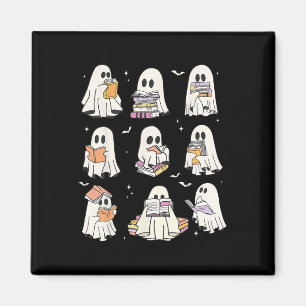 Niedlich Ghost Reading Book Lovers Halloween Funny Magnet