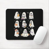 Niedlich Ghost Reading Book Lovers Halloween Funny Mousepad (Mit Mouse)