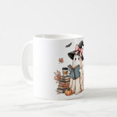 Niedlich Ghost Reading Book Lovers Halloween Ghost Kaffeetasse (Vorderseite Links)