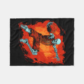 Niedlich Ghost Reading Book Lovers Halloween Lesen Fleecedecke (Vorderseite (Horizontal))
