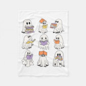 Niedlich Ghost Reading Books Funny Halloween Books Fleecedecke (Vorderseite)