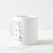 Niedlich Ghost Reading Books Funny Halloween Books Kaffeetasse (Vorderseite Links)