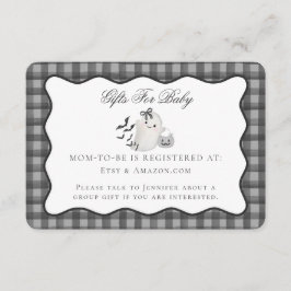 Niedlich Ghost-Registrierungskarte für Black Gingh Begleitkarte