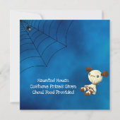 Niedlich Ghost Sensenmann und Jack-o-Laterne Hallo Einladung (Rückseite)