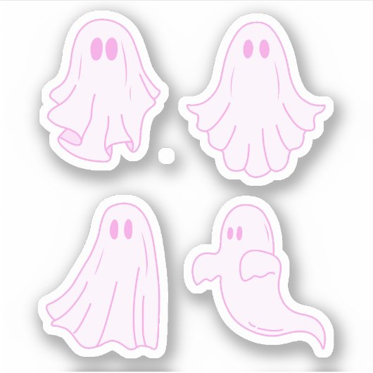 Niedlich Ghost Sticker Pack, Ghoul, Halloween Stic (Vorderseite)