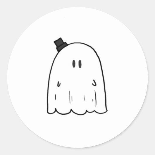 Niedlich Ghost-Sticker Runder Aufkleber (Vorderseite)