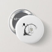 Niedlich Ghost SwingReading Book Halloween Ghost C Button (Vorne & Hinten)