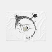 Niedlich Ghost SwingReading Book Halloween Ghost C Fleecedecke (Vorderseite (Horizontal))