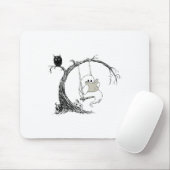 Niedlich Ghost SwingReading Book Halloween Ghost C Mousepad (Mit Mouse)