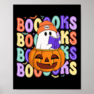 Niedlich Ghost Teacher Halloween Librarian lesen M Poster