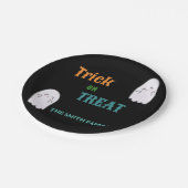Niedlich Ghost Trick oder Treat Halloween Pappteller (Schrägansicht)