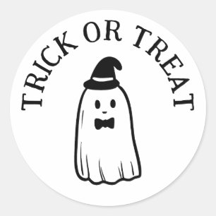 Niedlich Ghost Trick oder Treat Halloween Runder Aufkleber