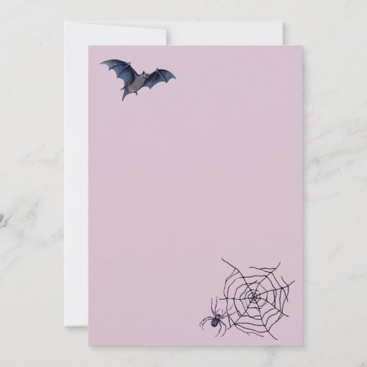 Niedlich Ghost Trick oder Treat Pumpkin-Halloween- Einladung (Rückseite)