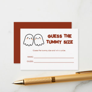 Niedlich Ghost Twins Baby Showman schätzt Tummy Si Begleitkarte