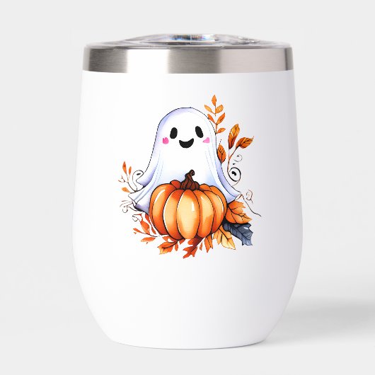 Niedlich Ghost und Pumpkin (Vorderseite)