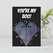 Niedlich Ghost-Valentinstag-Karte Einladung (Stehend Vorderseite)