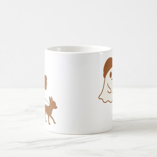 Niedlich Ghost Walking Chihuahua Kaffeetasse (Mittel)
