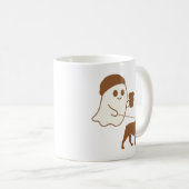 Niedlich Ghost Walking Frankreich Kaffeetasse (VorderseiteRechts)