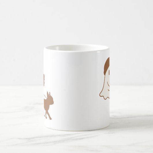 Niedlich Ghost Walking Frankreich Kaffeetasse (Mittel)