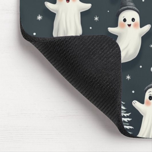 Niedlich Ghost Winter Pattern Mouse Pad Mousepad (Ecke)