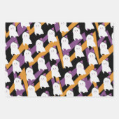 Niedlich Ghost Witch Hat Halloween Theme Geschenkpapier Set (Vorderseite)