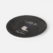 Niedlich Ghost Witch Little Boo Baby Dusche Pappteller (Schrägansicht)