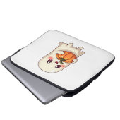 Niedlich Ghost with Pumpkin - Funny Halloween Laptopschutzhülle (Vorne Knopf)